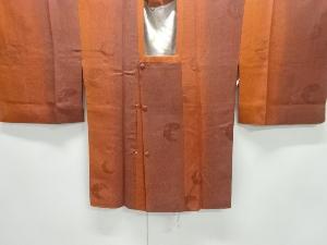 作家物　雪輪に唐草模様織出し道行コート